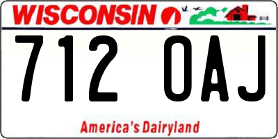 WI license plate 712OAJ