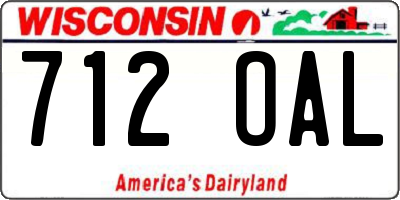 WI license plate 712OAL