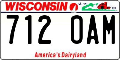 WI license plate 712OAM