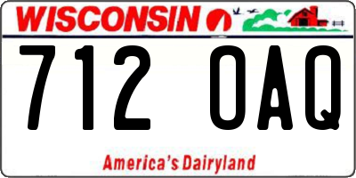 WI license plate 712OAQ