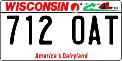 WI license plate 712OAT