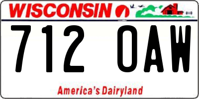 WI license plate 712OAW
