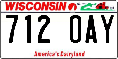 WI license plate 712OAY