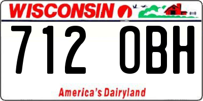 WI license plate 712OBH