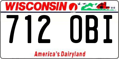 WI license plate 712OBI