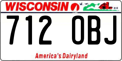 WI license plate 712OBJ