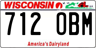 WI license plate 712OBM