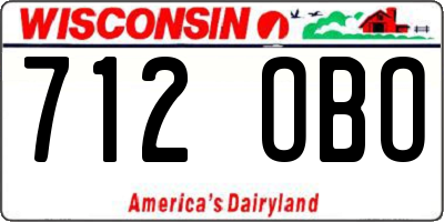 WI license plate 712OBO