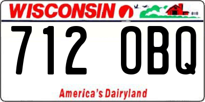 WI license plate 712OBQ