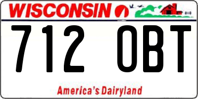 WI license plate 712OBT