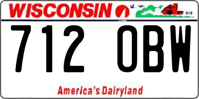 WI license plate 712OBW