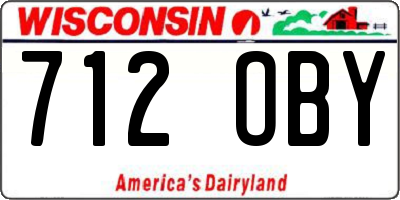WI license plate 712OBY