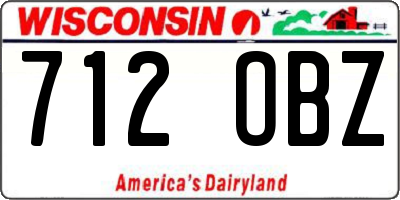 WI license plate 712OBZ