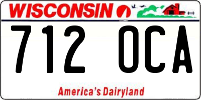 WI license plate 712OCA