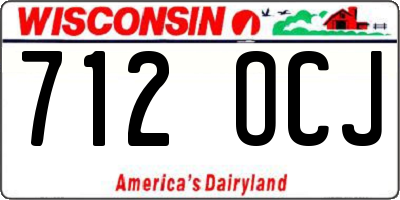 WI license plate 712OCJ