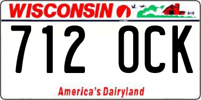 WI license plate 712OCK