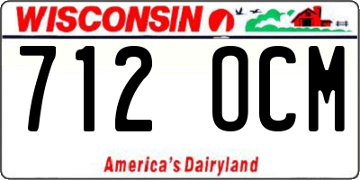 WI license plate 712OCM
