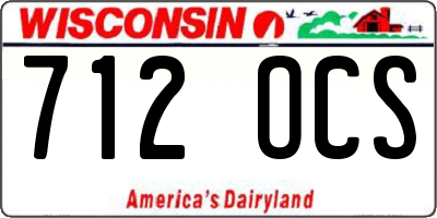 WI license plate 712OCS