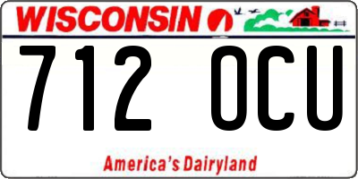 WI license plate 712OCU