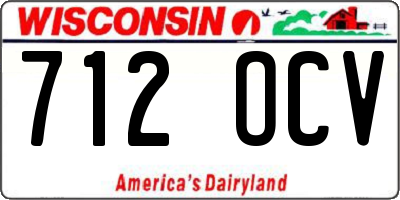 WI license plate 712OCV