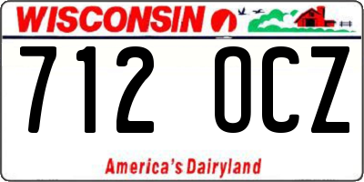 WI license plate 712OCZ