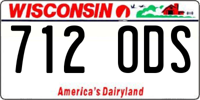 WI license plate 712ODS