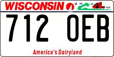 WI license plate 712OEB