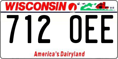 WI license plate 712OEE