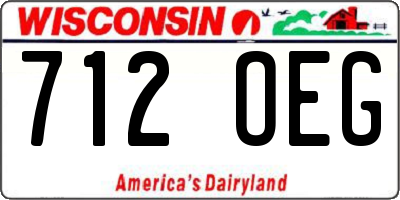 WI license plate 712OEG