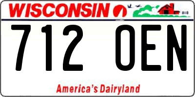 WI license plate 712OEN
