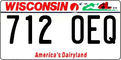 WI license plate 712OEQ