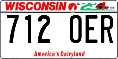 WI license plate 712OER