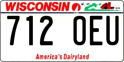 WI license plate 712OEU
