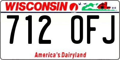 WI license plate 712OFJ