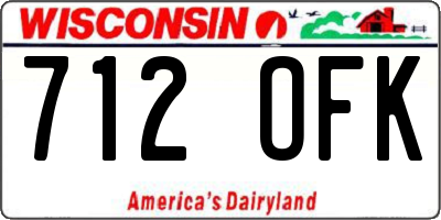 WI license plate 712OFK