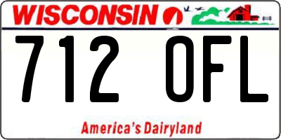 WI license plate 712OFL