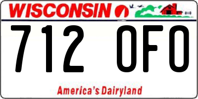 WI license plate 712OFO