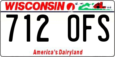 WI license plate 712OFS
