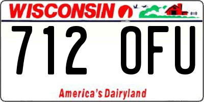 WI license plate 712OFU