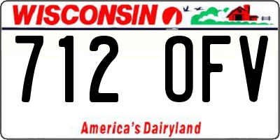 WI license plate 712OFV
