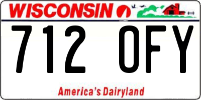 WI license plate 712OFY