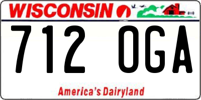 WI license plate 712OGA