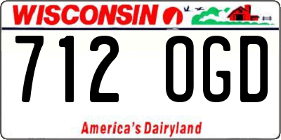 WI license plate 712OGD