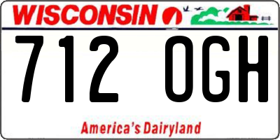 WI license plate 712OGH