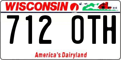 WI license plate 712OTH
