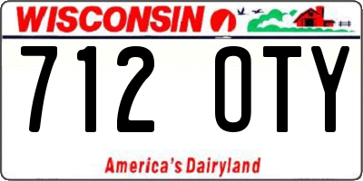 WI license plate 712OTY