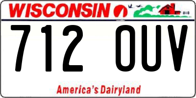 WI license plate 712OUV