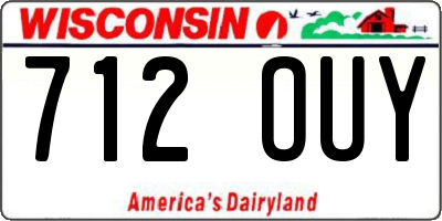 WI license plate 712OUY