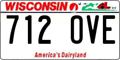 WI license plate 712OVE