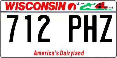 WI license plate 712PHZ
